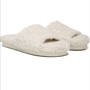 Vince Cozy Plush Faux Shearling Slippers